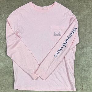 Vineyard Vines Light Pink Breast Cancer Long Sleeve Tee